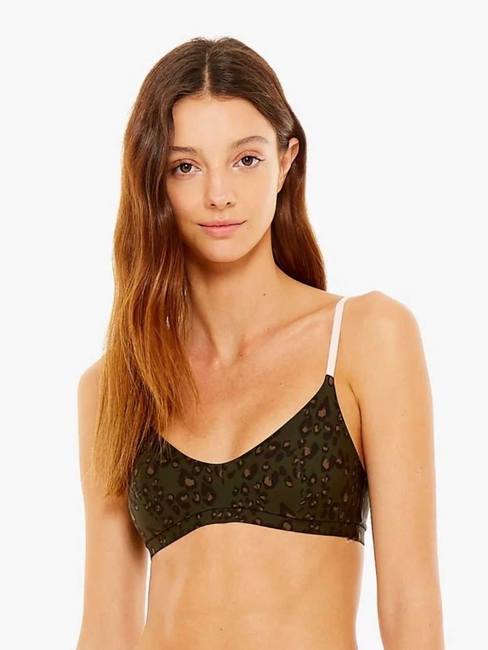 The Upside Army Leopard Ballet Sports Bra - Small